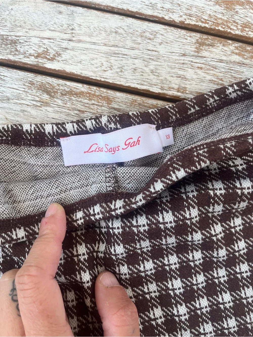 Lisa Says Gah Darcy Skort in Cocoa Plaid - Picture 5 of 5